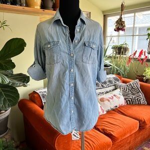 J Crew size 2, 100% cotton denim shirt